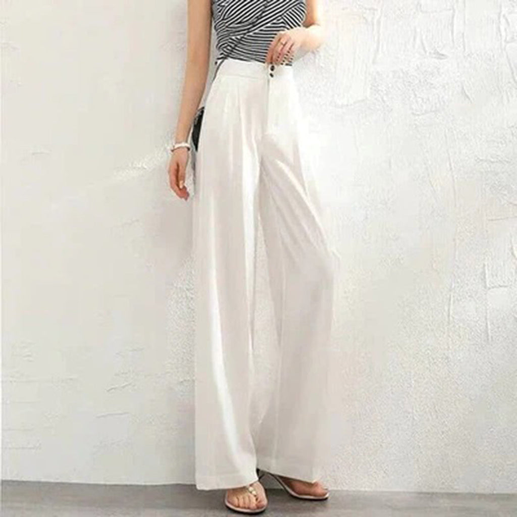 Women's High Rise Drape Trousers – Tailored Wide Leg Trousers