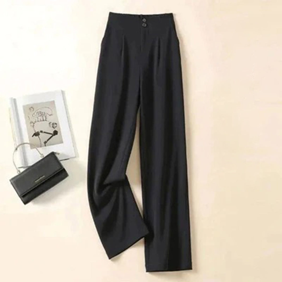 Women's High Rise Drape Trousers – Tailored Wide Leg Trousers