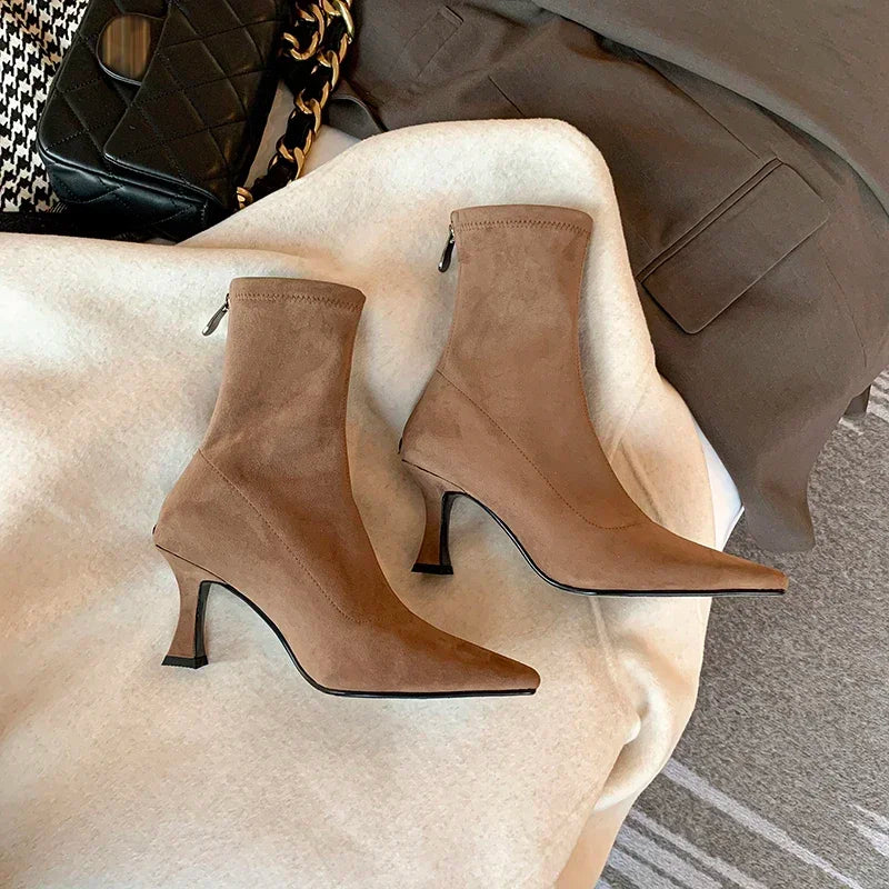 Women's Ankle Boots in khaki, view 3