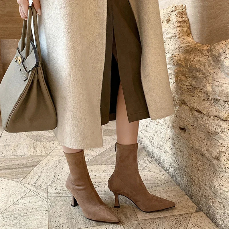 Women's Ankle Boots in khaki, view 2