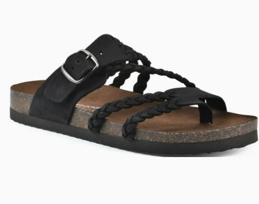 Women's Braided Strap Sandals with Cork Footbed
