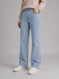 Women's High Waisted Wide Leg Jeans – Straight Leg Denim Trousers