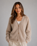 Women's Soft Knit Cardigan – Button Front V-Neck Sweater