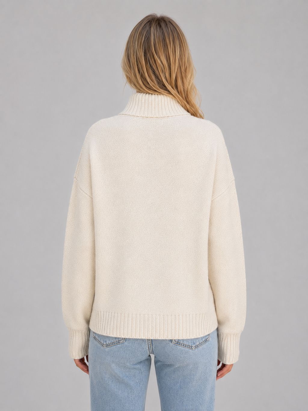Women's Zip Up Knitted Sweater – Soft Funnel Neck Knit Jacket