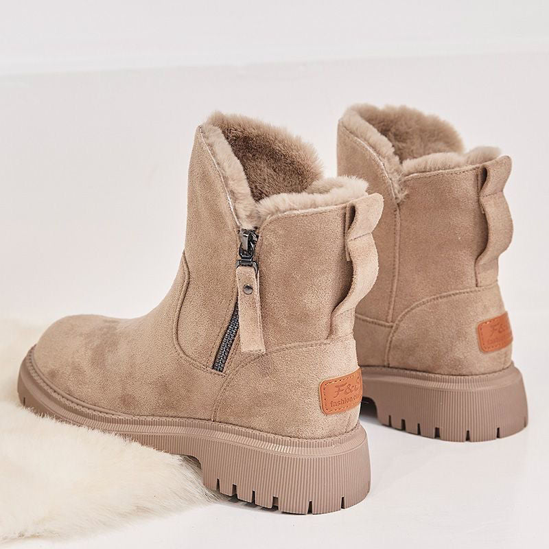 Women's Winter Ankle Boots – Faux Fur Lined Lug Sole Boots