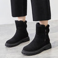 Women's Winter Ankle Boots – Faux Fur Lined Lug Sole Boots