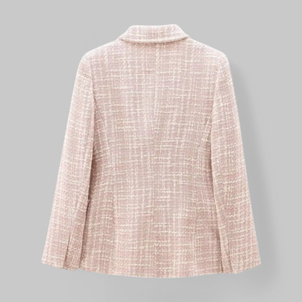 Women's Tweed Blazer – Double Breasted Tailored Jacket