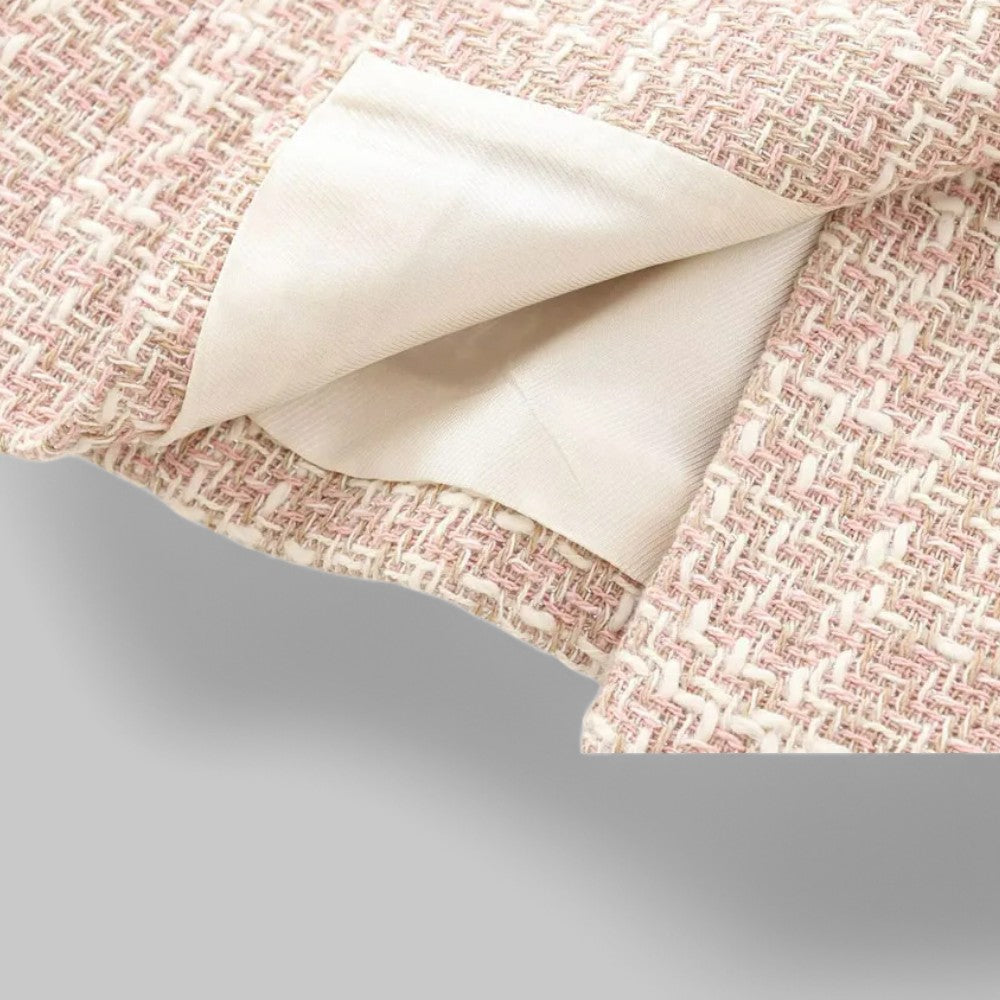 Women's Tweed Blazer – Double Breasted Tailored Jacket