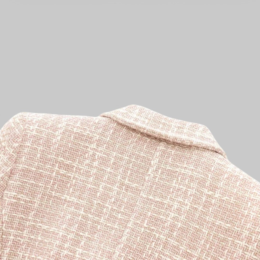 Women's Tweed Blazer – Double Breasted Tailored Jacket
