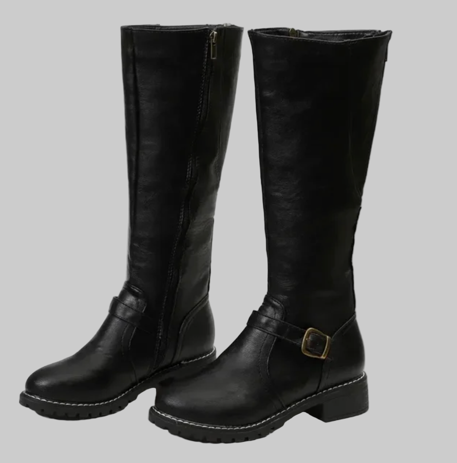 Women's Knee High Riding Boots in Black