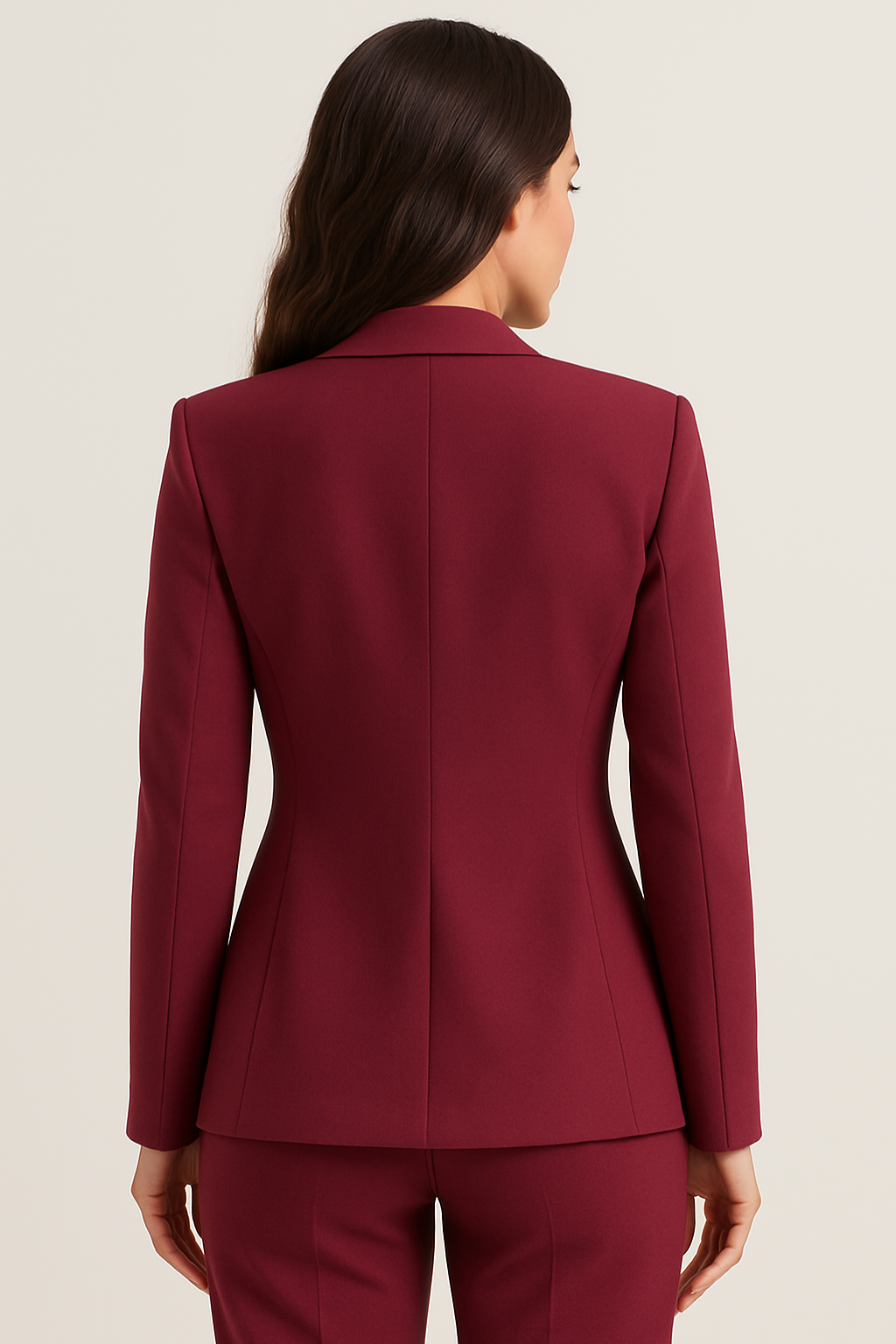 Women's Tailored Blazer – Single Button Fitted Jacket