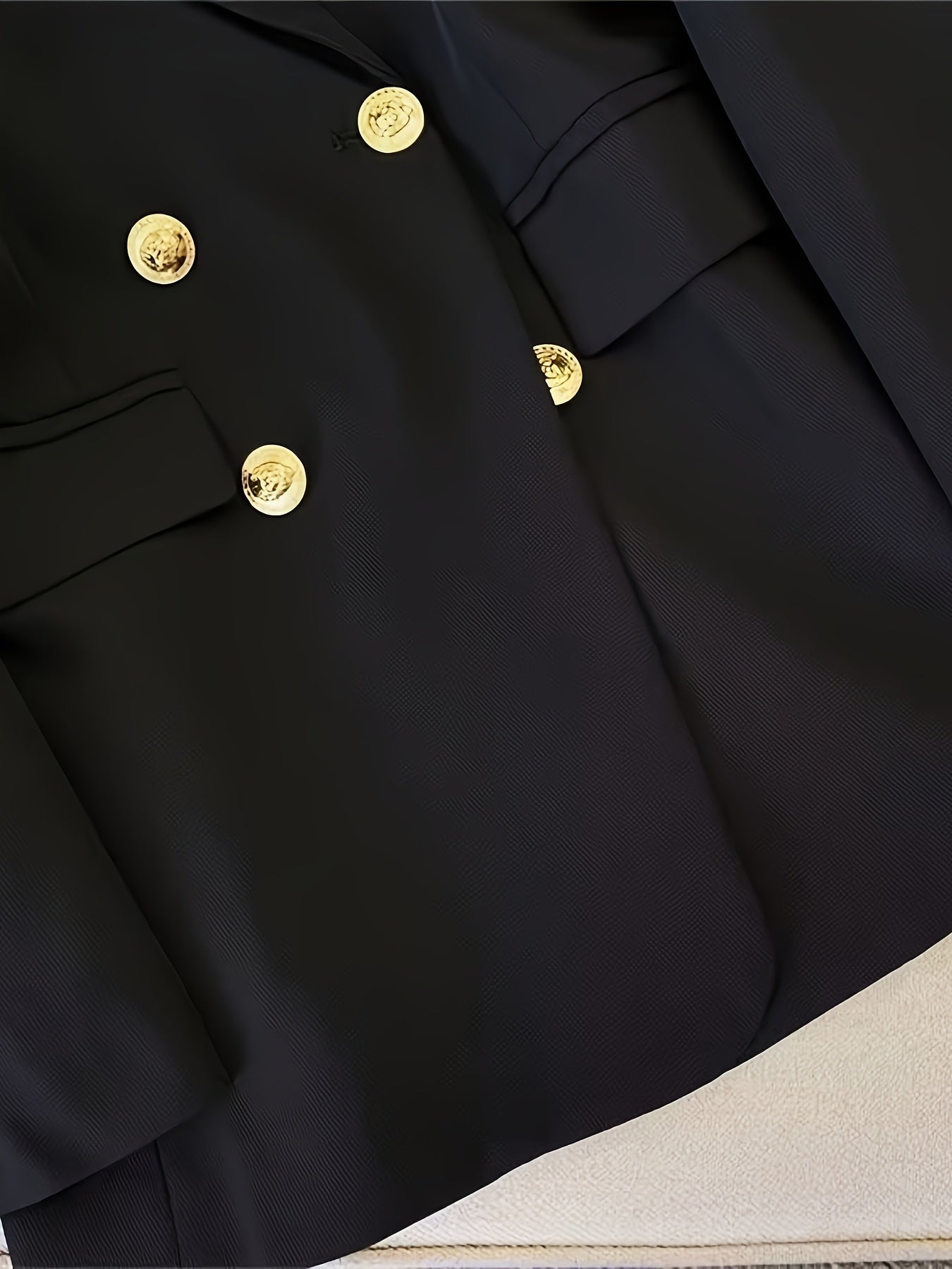 Women's Double Breasted Blazer – Tailored Longline Jacket