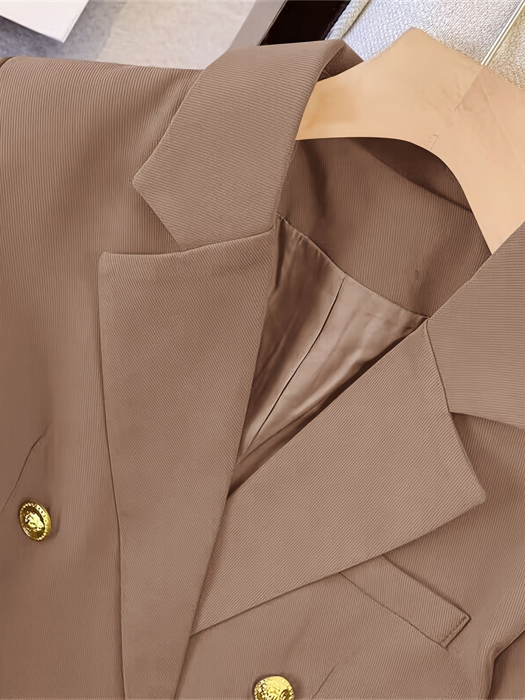 Women's Double Breasted Blazer – Tailored Longline Jacket