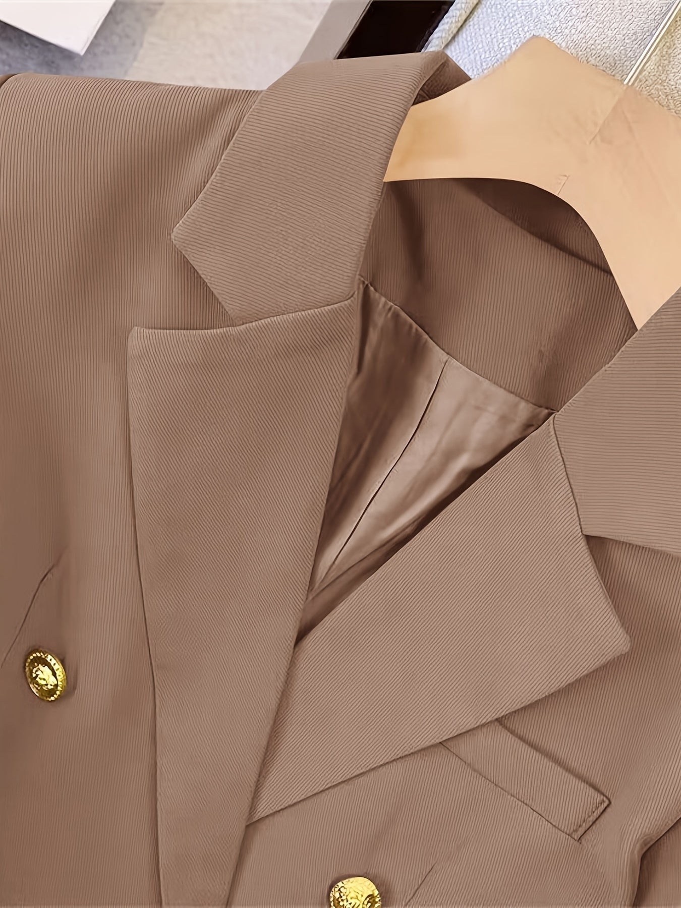Women's Double Breasted Blazer – Tailored Longline Jacket