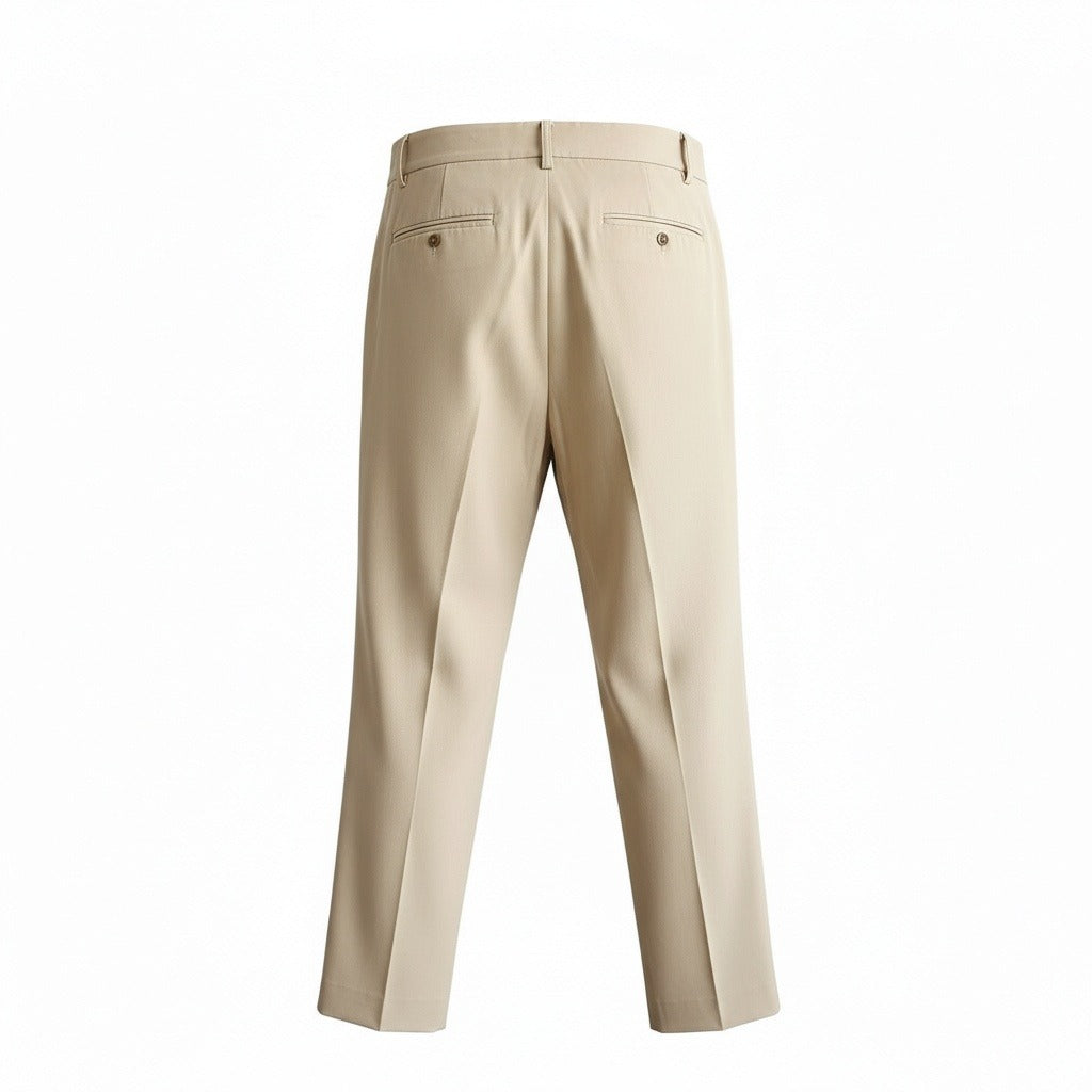 Men's Pleated Trousers in beige, view 5
