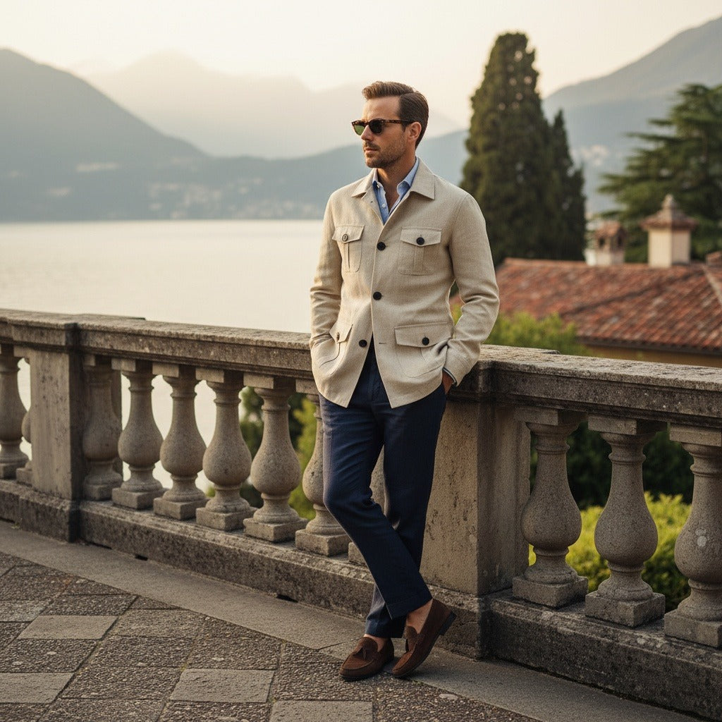 Men's Safari Jacket in beige, view 2