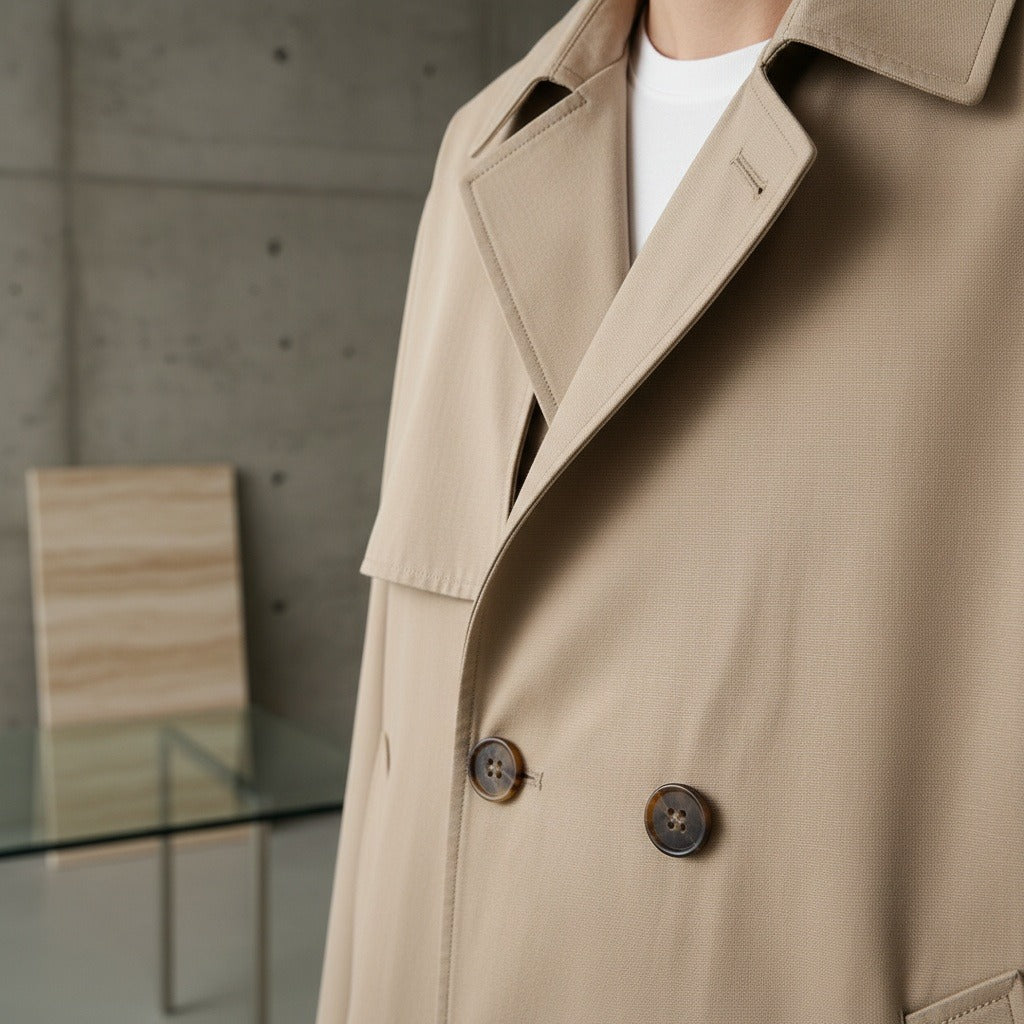 Men's Trench Coat in beige, view 4