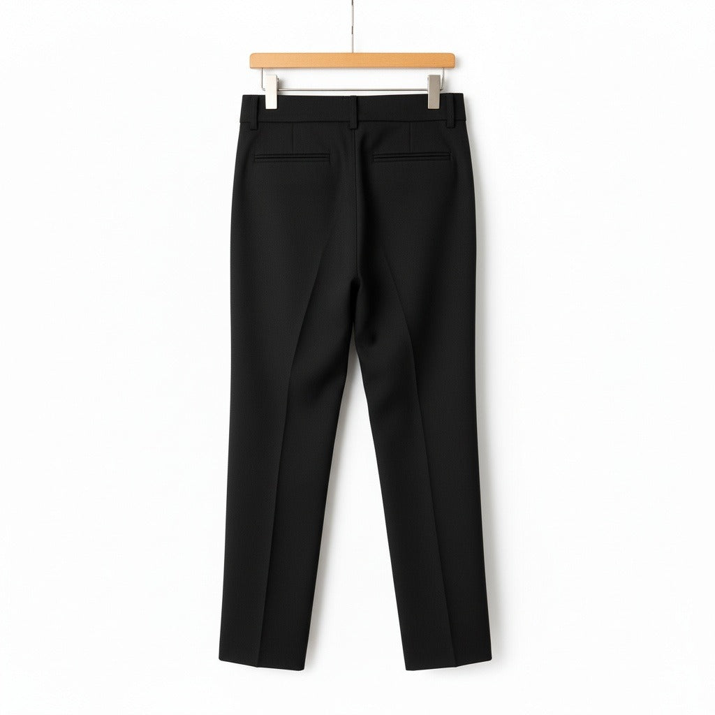 Men's Pleated Trousers in black, view 5