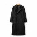 Men's Trench Coat in black – Double Breasted Long Coat