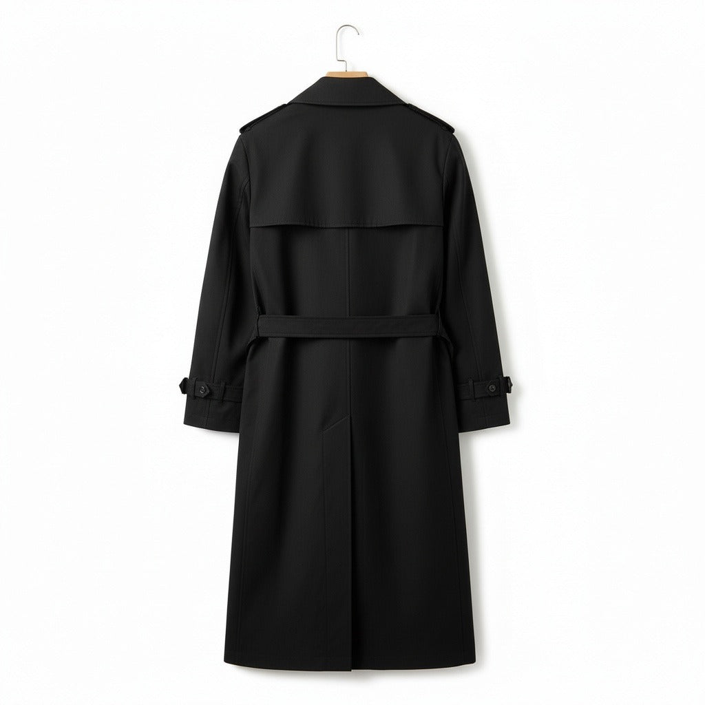 Men's Trench Coat in black, view 5
