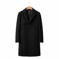 Men's Overcoat in black – Single Breasted Tailored Coat