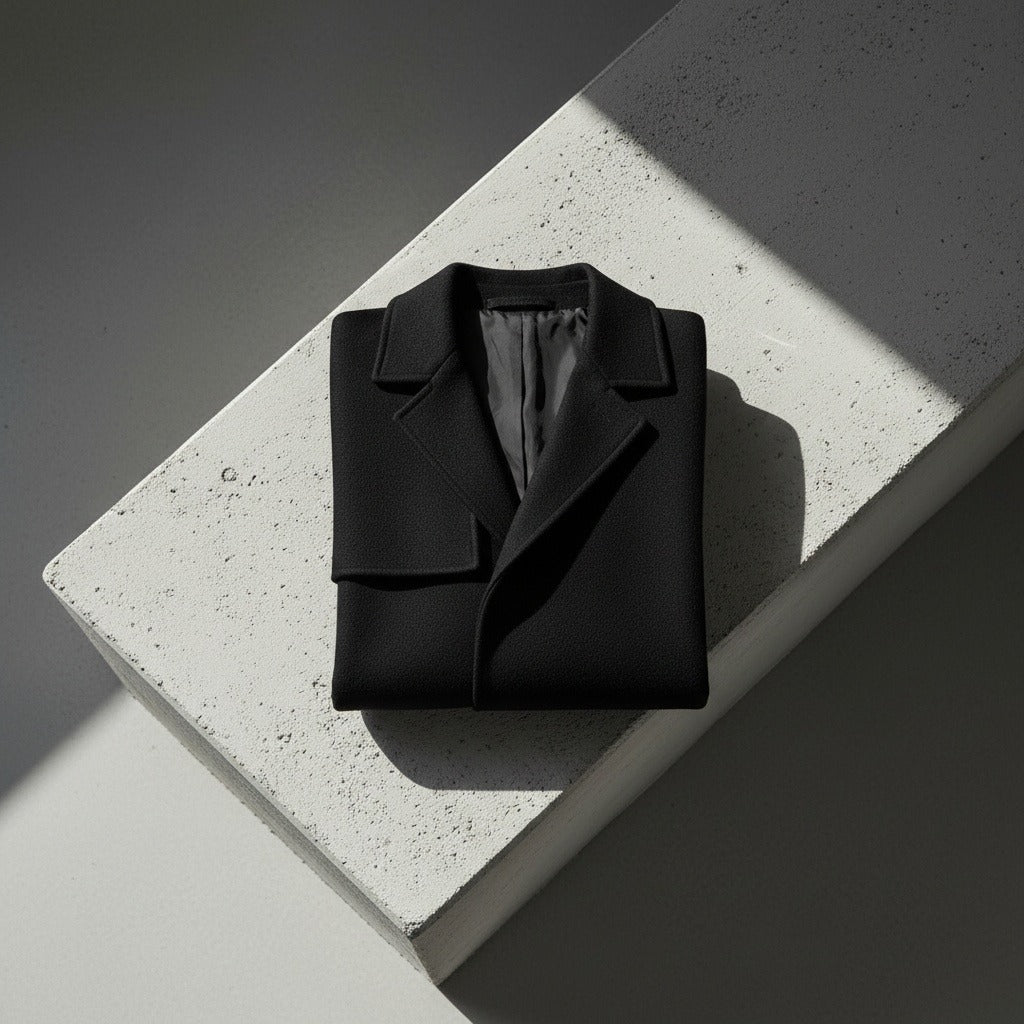 Men's Overcoat in black, view 7