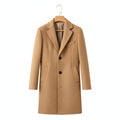 Men's Overcoat in camel – Single Breasted Tailored Coat