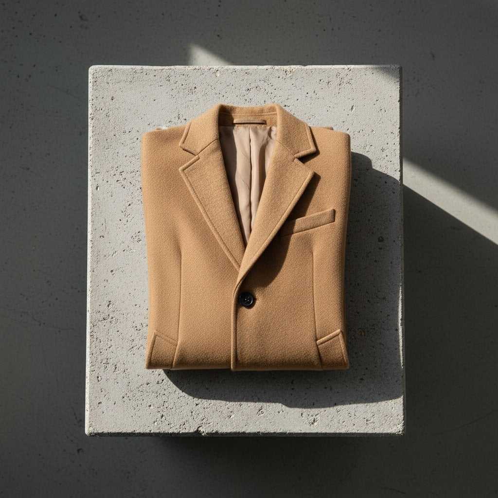 Men's Overcoat in camel, view 7