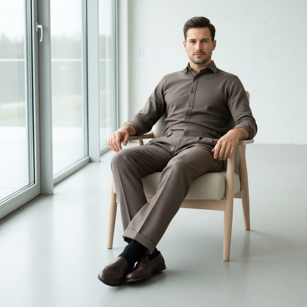 Men's Gurkha Trousers – High Waist with Buckled Side Tabs