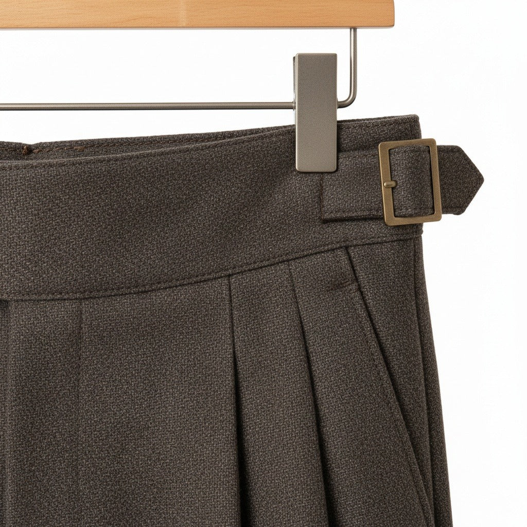 Men's Gurkha Trousers – High Waist with Buckled Side Tabs