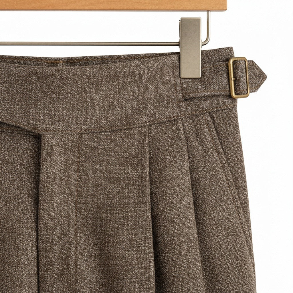 Men's Gurkha Trousers – High Waist with Buckled Side Tabs