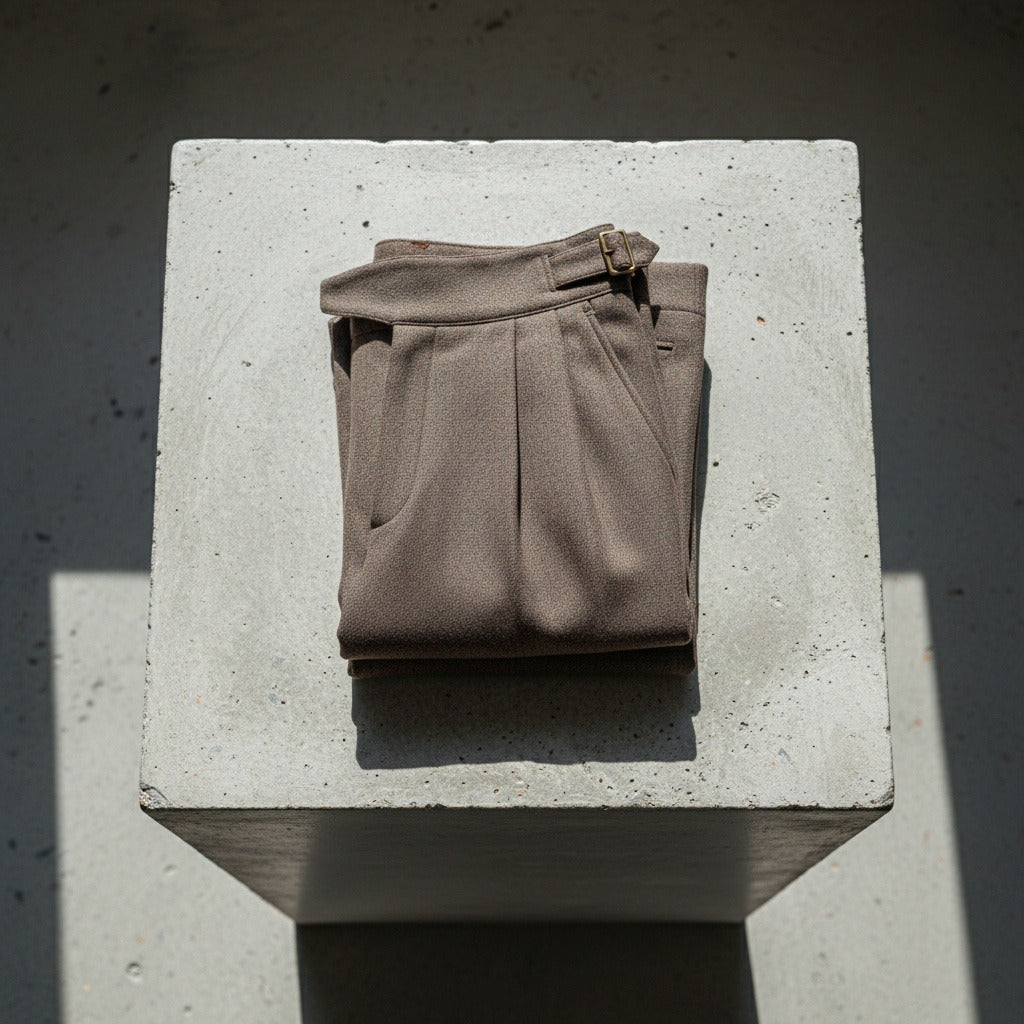 Men's Gurkha Trousers – High Waist with Buckled Side Tabs