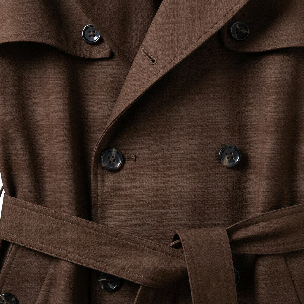 Men's Trench Coat in brown, view 6