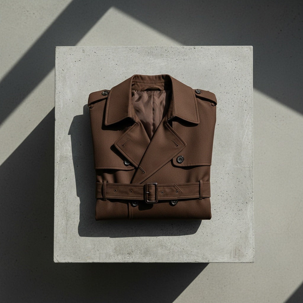 Men's Trench Coat in brown, view 7