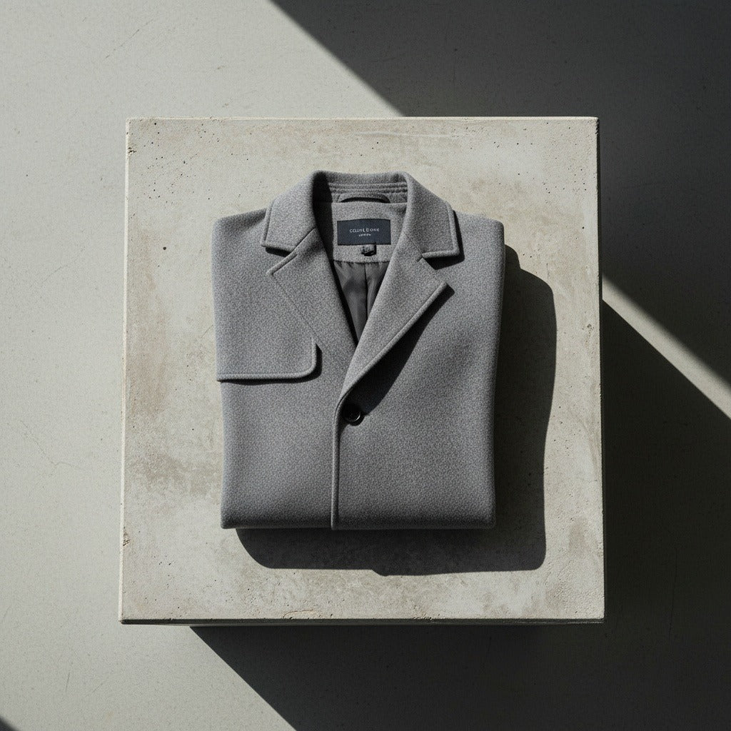 Men's Overcoat in light grey, view 7