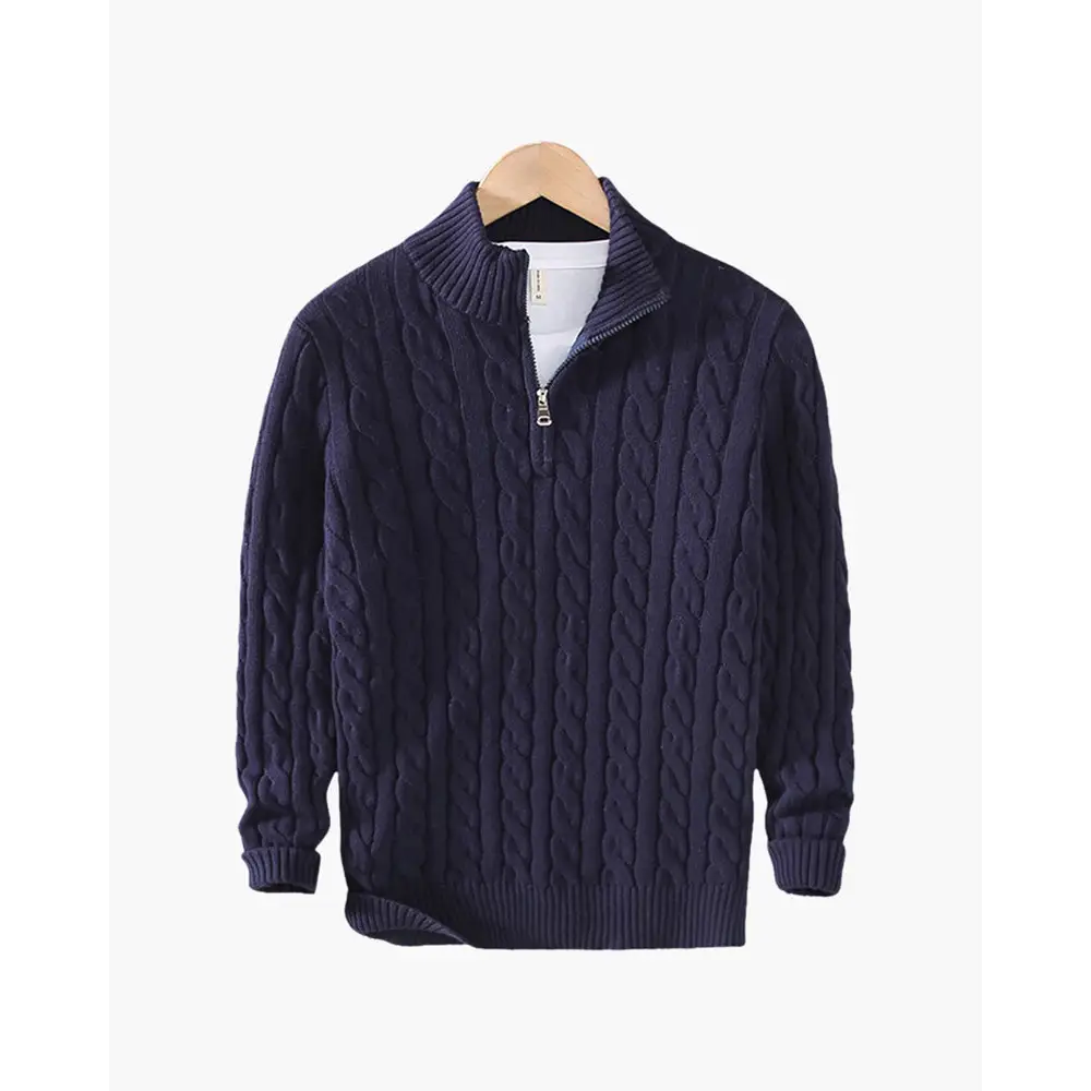 Cable Knit Half-Zip