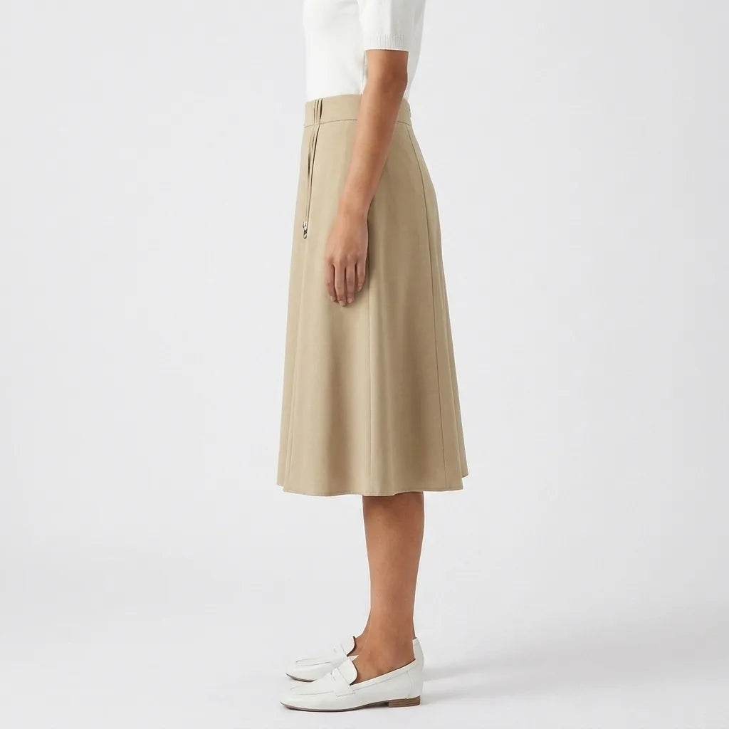 Clara Pleated Midi Skirt