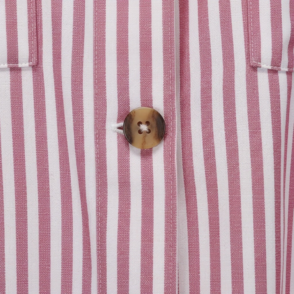 Men's Striped Safari Jacket in rose stripe, view 6