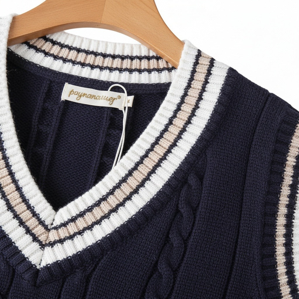 Men's Cricket Jumper in navy blue, view 6