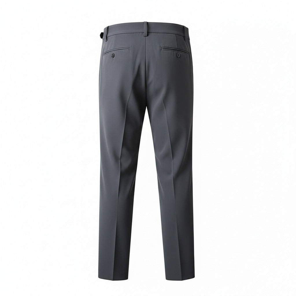 Men's Pleated Trousers in dark grey, view 5
