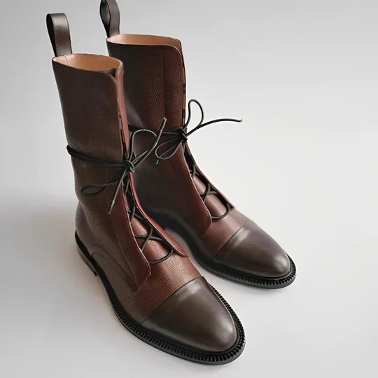 Women's Mid Calf Boots in brown, view 2