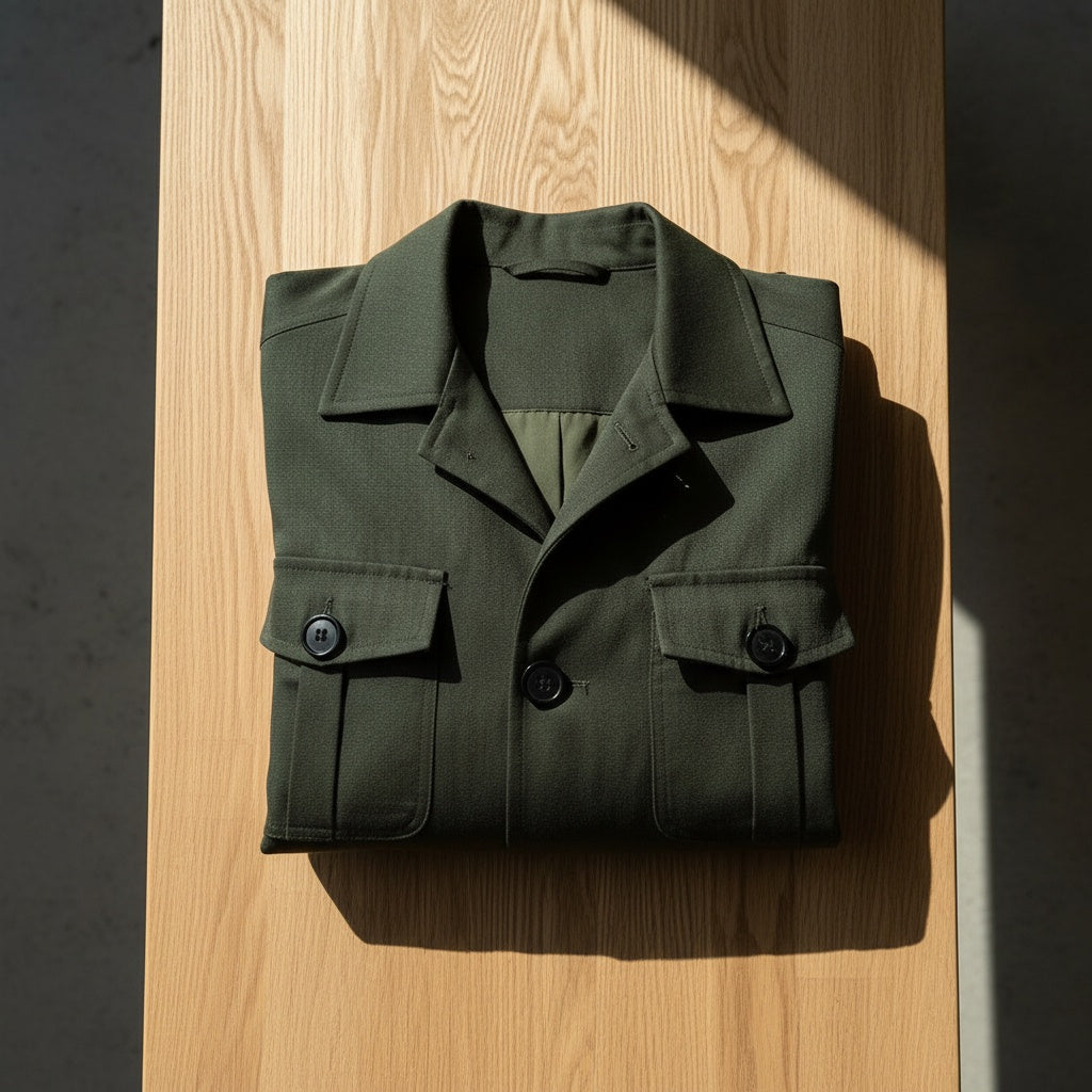Men's Safari Jacket in green, view 7