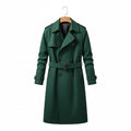 Men's Trench Coat in green – Double Breasted Belted Coat