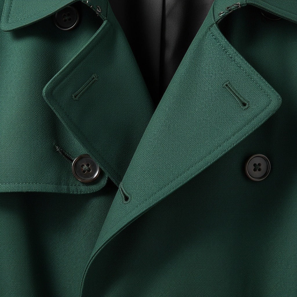 Men's Trench Coat in green, view 6