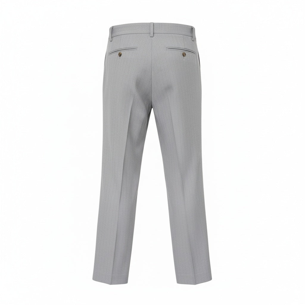 Men's Pleated Trousers in grey, view 5