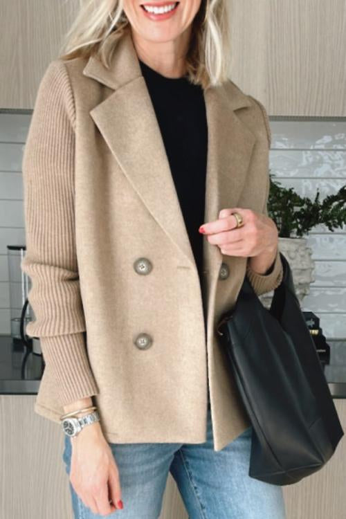 Women's Wool Look Blazer in Khaki