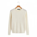 Men's Ribbed Knit Jumper – Crew Neck Wool Blend Sweater