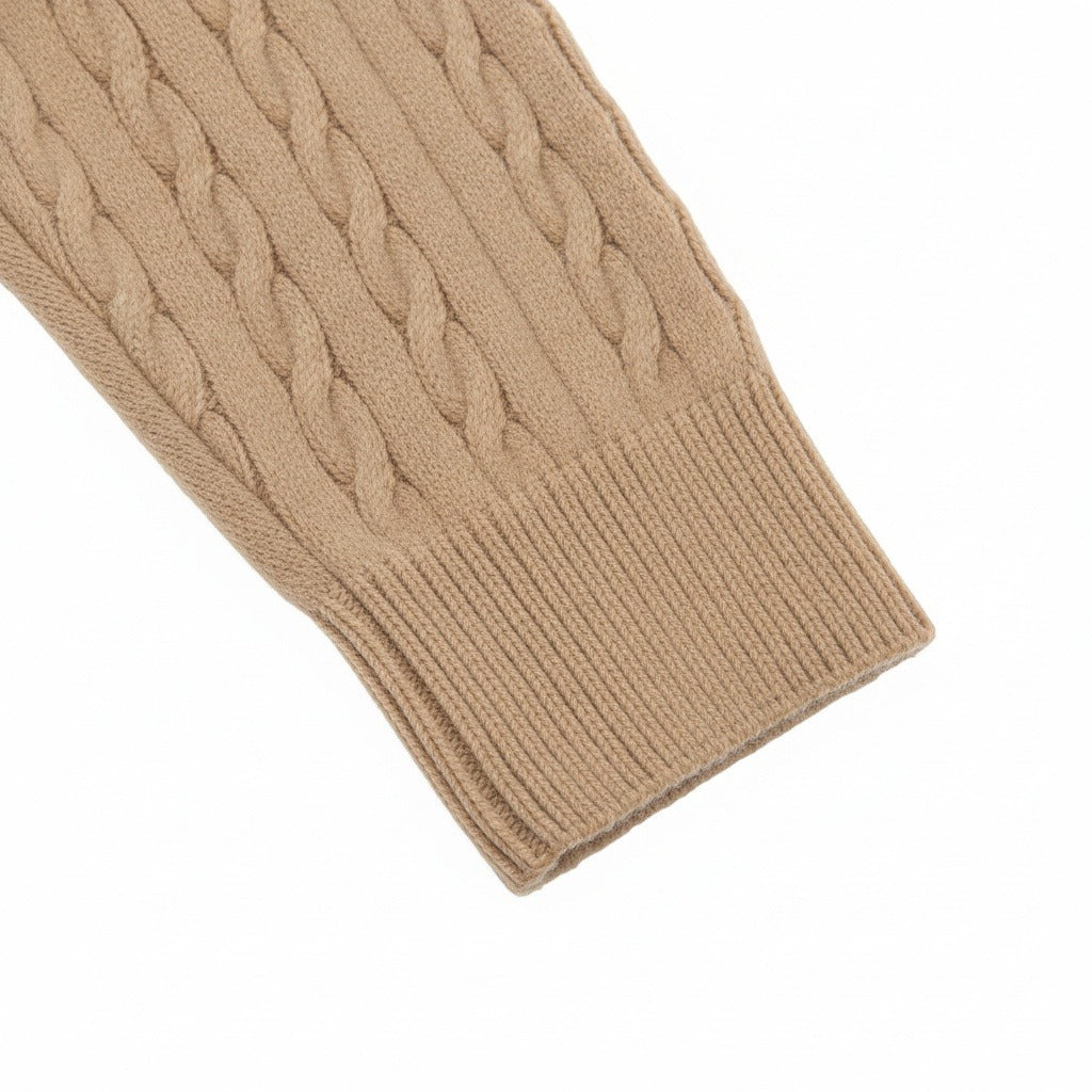 Men's Ribbed Knit Jumper – Crew Neck Wool Blend Sweater