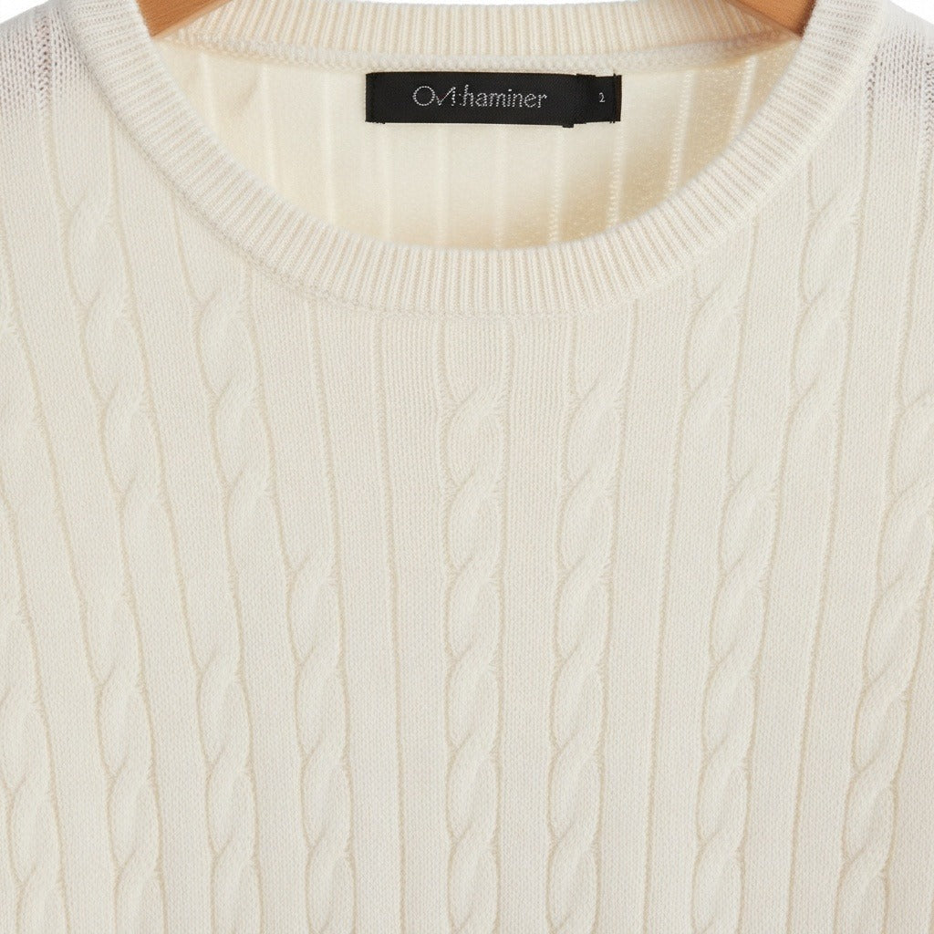 Men's Ribbed Knit Jumper – Crew Neck Wool Blend Sweater