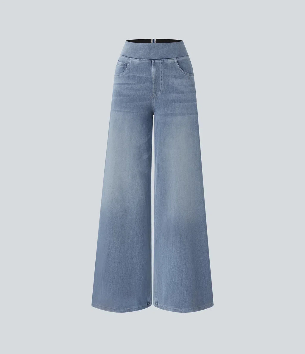 Women's Wide Leg Jeans in light blue, view 2